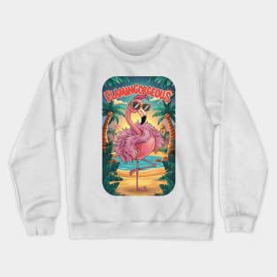 FLAMINGORGEOUS standing pink flamingo cartoon Crewneck Sweatshirt